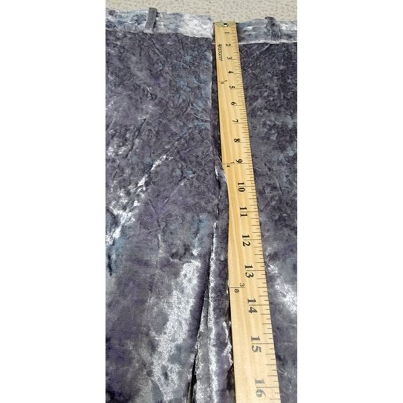 Topshop‎ Womens Silver Gray Bonded Velvet Pants Mid Rise Straight Leg Size 6 - Picture 11 of 14
